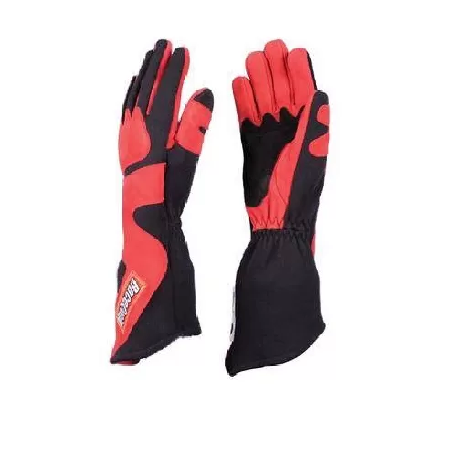 RaceQuip 358 Series Angle Cut Long Gauntlet Glove - Black/Red - Small - 358605