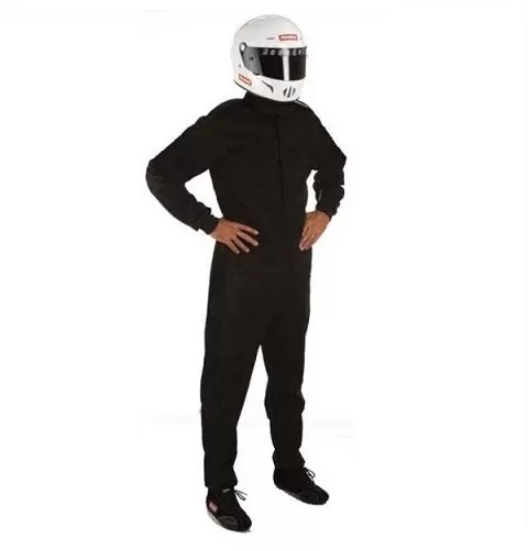 RaceQuip 110 Series Pyrovatex Racing Suit - Black - Large - 110005
