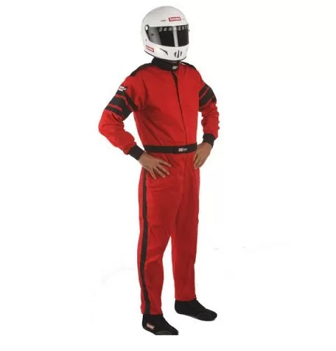 RaceQuip 110 Series Pyrovatex Racing Suit - Red - Medium-Tall - 110014