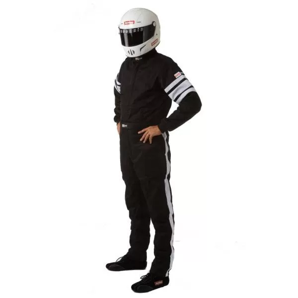 RaceQuip 120 Series Pyrovatex Racing Suit - Black - Large - 120005