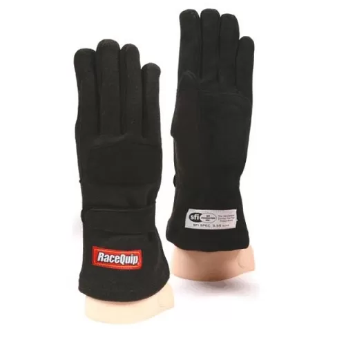 RaceQuip 355 Nomex Driving Glove - Black - Medium - 355003