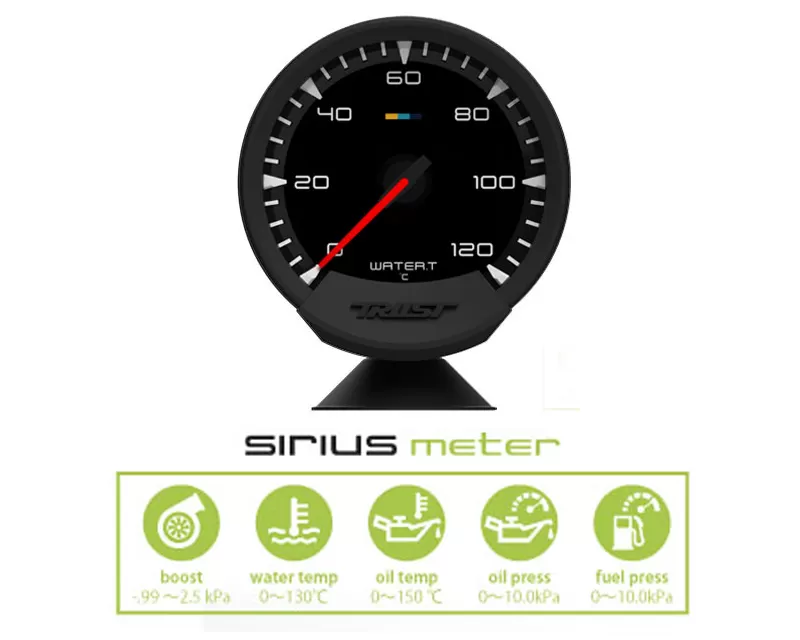 GReddy Sirius Unify 74mm Water Temperature Gauge and Vision Display Kit - 16001741