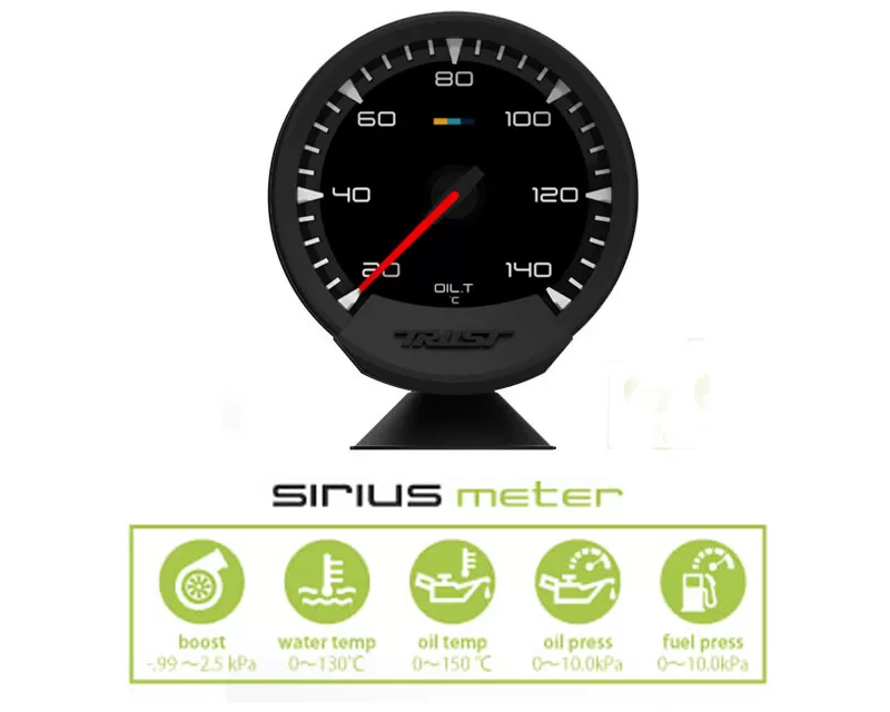 GReddy Sirius Unify 74mm Oil Temperature Gauge and Vision Display Kit - 16001742