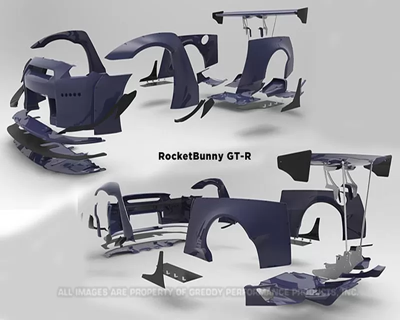 GReddy Rocket Bunny GT Wing Element (FRP) Nissan GTR R35 2009-2021 - 17020647