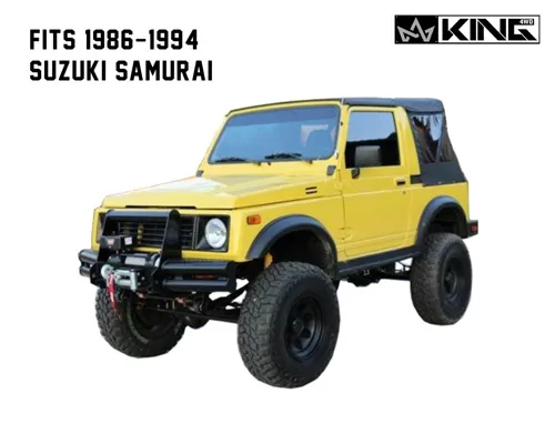 King 4WD Samurai Replacement Soft Top Tinted Windows For 86-94 Suzuki Samurai Black Diamond - 14011035