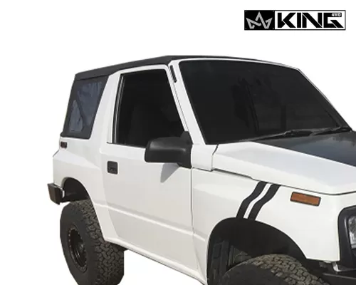 King 4WD Replacement Soft Top Tinted Windows For 86-94 Suzuki Sidekick/GEO Tracker Black Diamond - 14011135