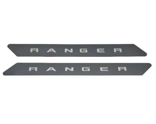 Putco Ranger Etching (2-Piece) Black Platinum Door Sills Ford Ranger SuperCab 2019-2020 - 95144BPFD