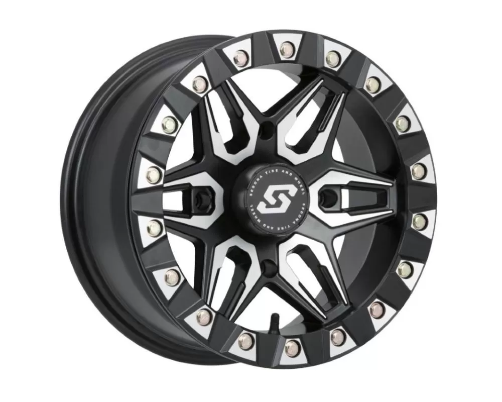 Sedona Split 6 Beadlock Wheel 14x7 4x110 5+2 Black - A72M-47011-52S
