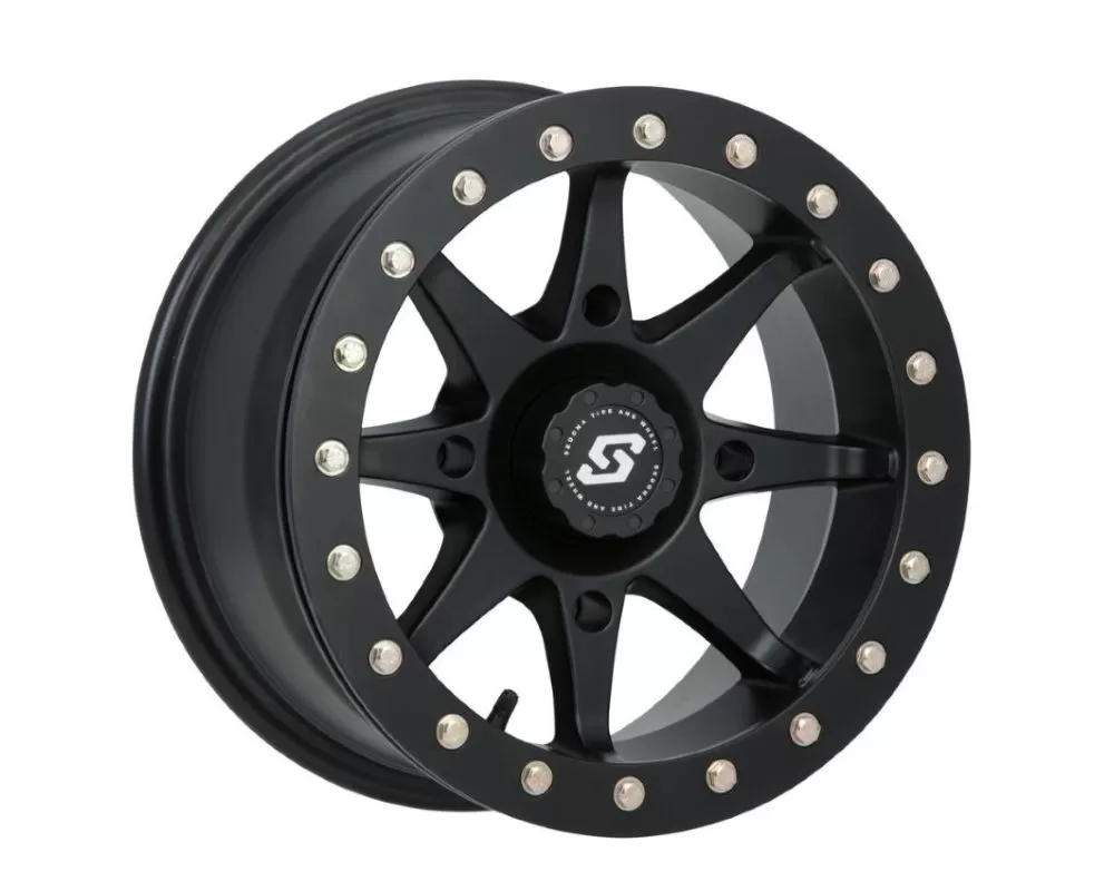 Sedona Storm Beadlock Wheel 14x7 4x110 5+2 Satin Black - A86B-47011-52S