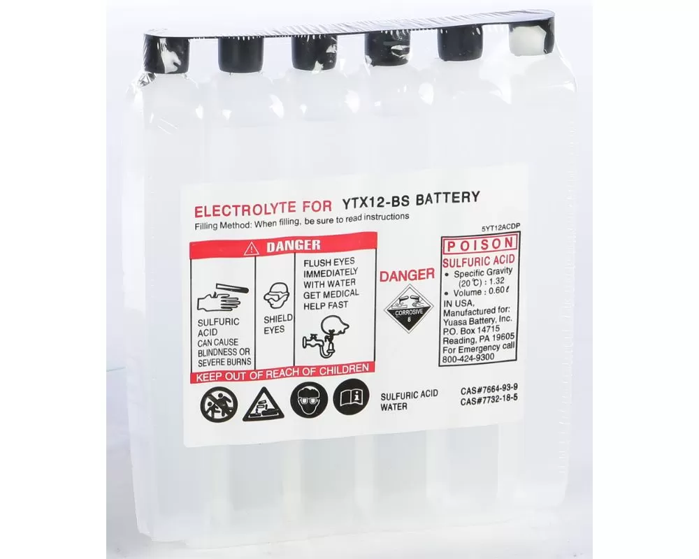 Yuasa YTX12-BS Acid Pack / YTX12-BS EA Electrolyte Pack - 479911
