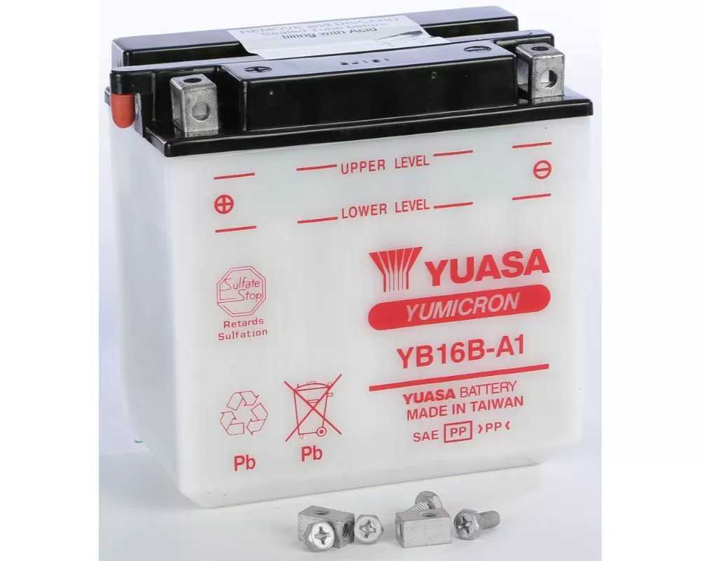 Yuasa  Conventional YB16B-A1 Battery Suzuki VS700GL Intruder 1985-1987 - YUAM22161