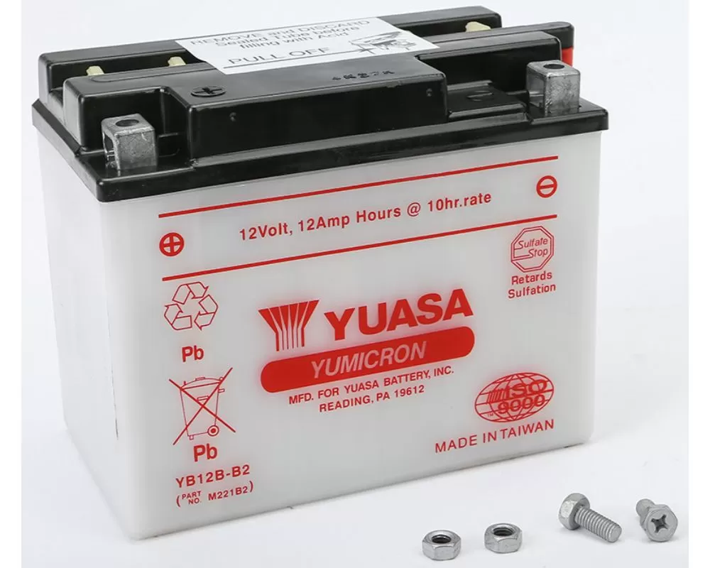 Yuasa Conventional YB12B-B2 Battery Suzuki GS300L 1982-1985 - YUAM221B2