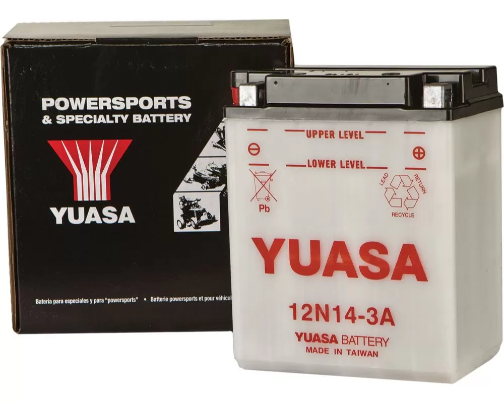 Yuasa Conventional 12N14-3A Battery Kawasaki Z1 1972-1975 - YUAM2241B