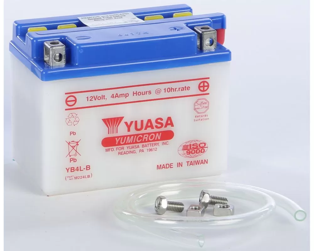 Yuasa Conventional YB4L-B Battery Aprilia Mojito 2004-2005 - YUAM224LB