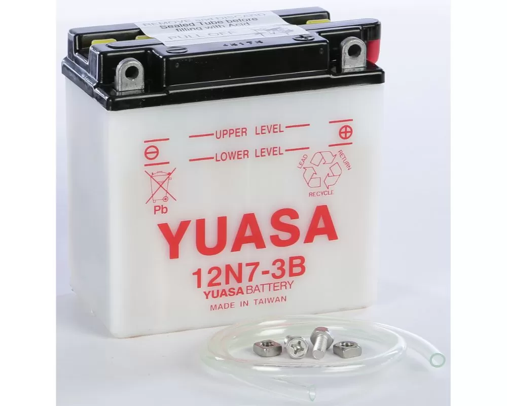 Yuasa Conventional 12N7-3B Battery Yamaha YFM100 Champ 1987-1990 - YUAM2273B