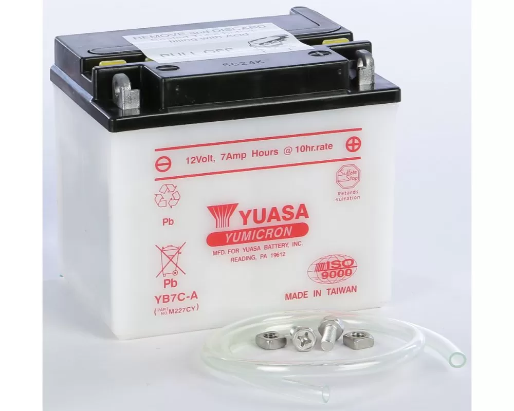 Yuasa Conventional YB7C-A Battery Yamaha TW200 1987-2018 - YUAM227CY