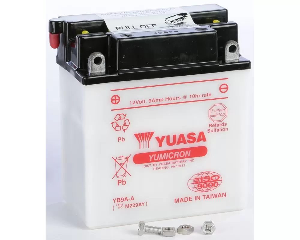 Yuasa Conventional YB9A-A Battery Honda ATC125M 1984-1985 - YUAM229AY
