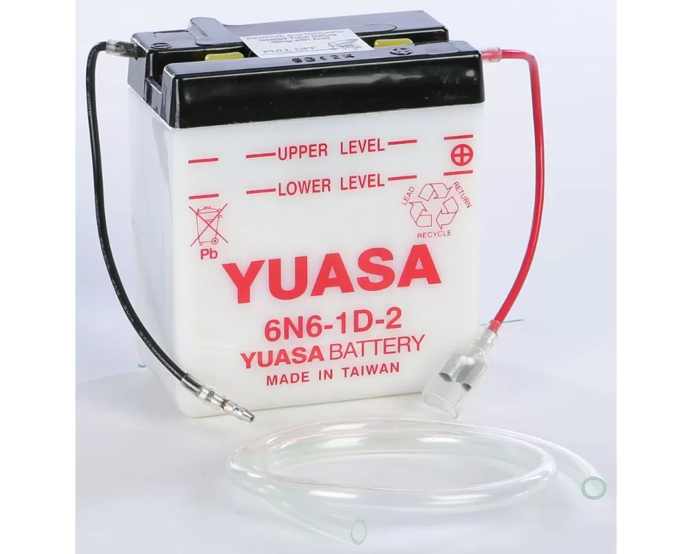 Yuasa Conventional 6N6-1D-2 Battery Kawasaki KE100-A 1979-1981 - YUAM2662B