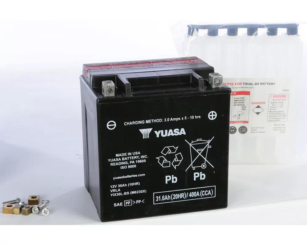 Yuasa Battery YIX30L-BS Maintenance Free - YUAM6230X