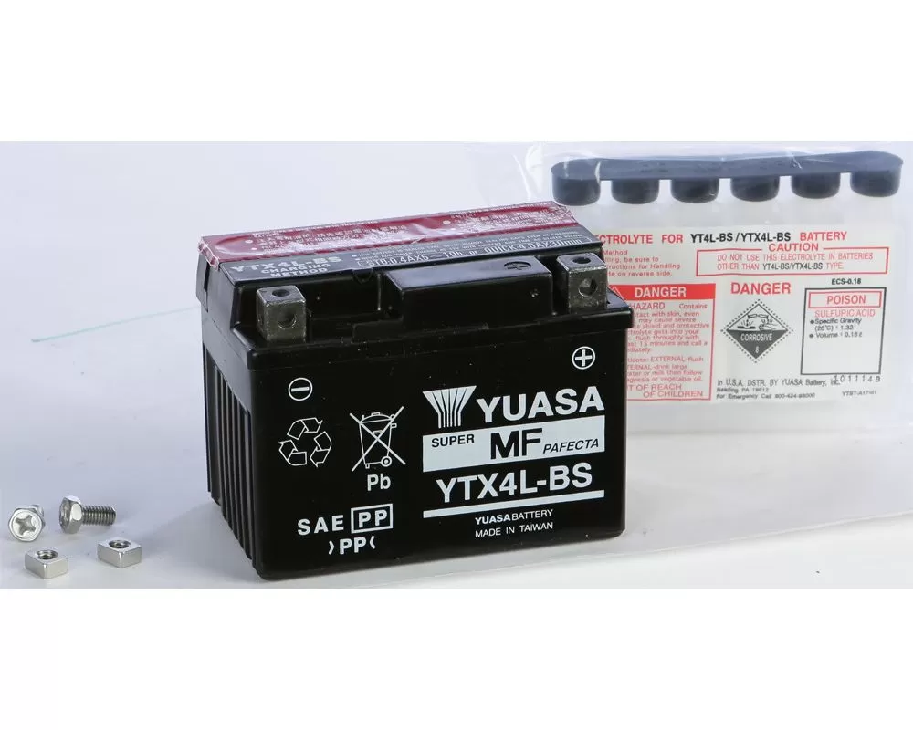 Yuasa Maintenance Free  YTX4L-BS Battery Polaris Scrambler 2001-2002 - YUAM62X4B