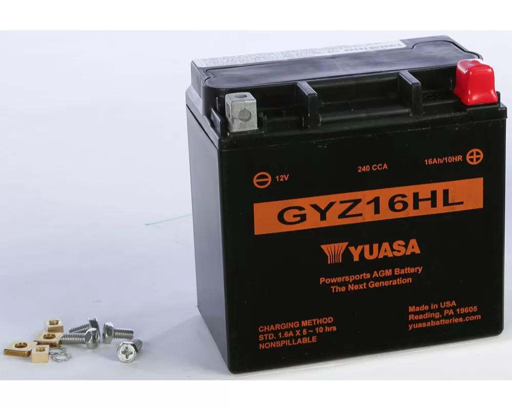 Yuasa Sealed Factory Activated GYZ16HL Battery - YUAM716GHL