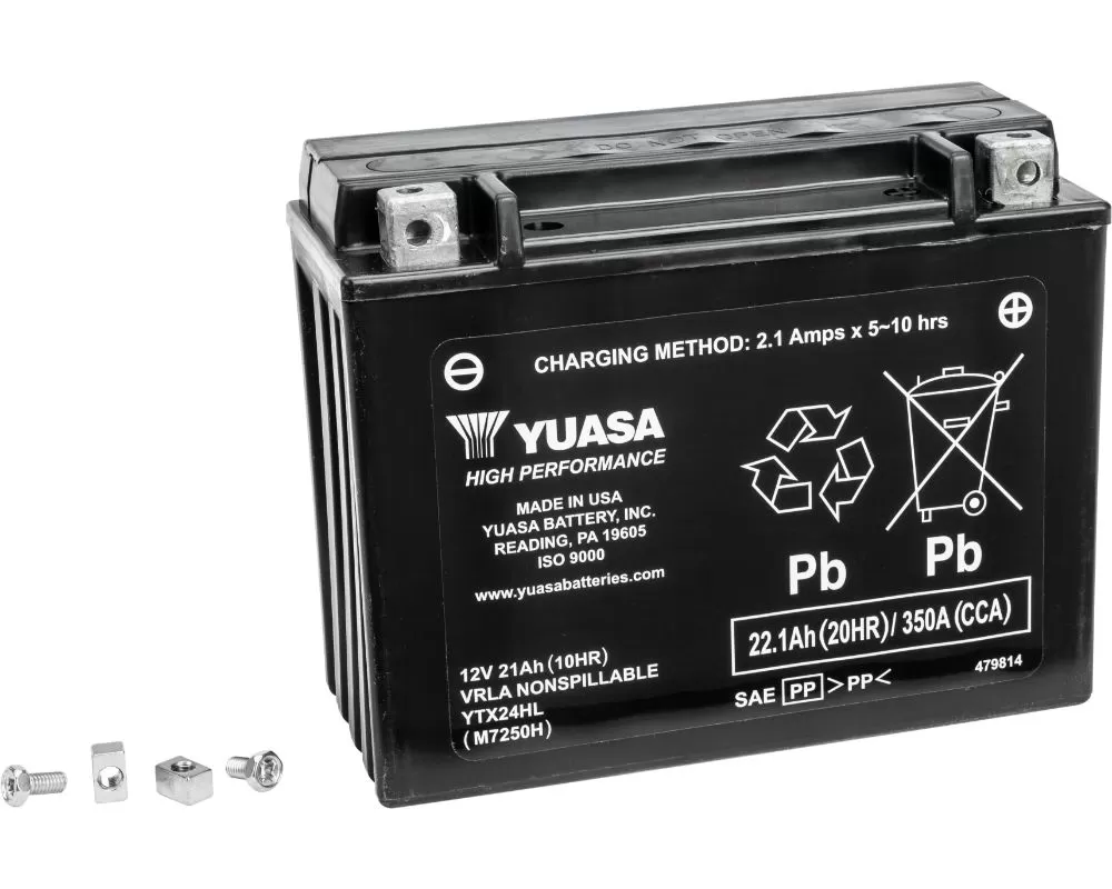 Yuasa Battery YTX24HL Sealed Factory Activated CAN-AM Spyder 2008 - 2010 - YUAM7250H