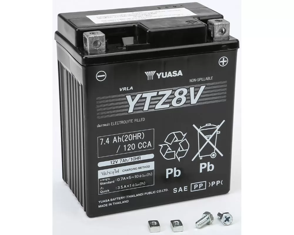 Yuasa Sealed Factory Activated YTZ8V Battery Honda NX125 1988-1990 - YUAM728ZV
