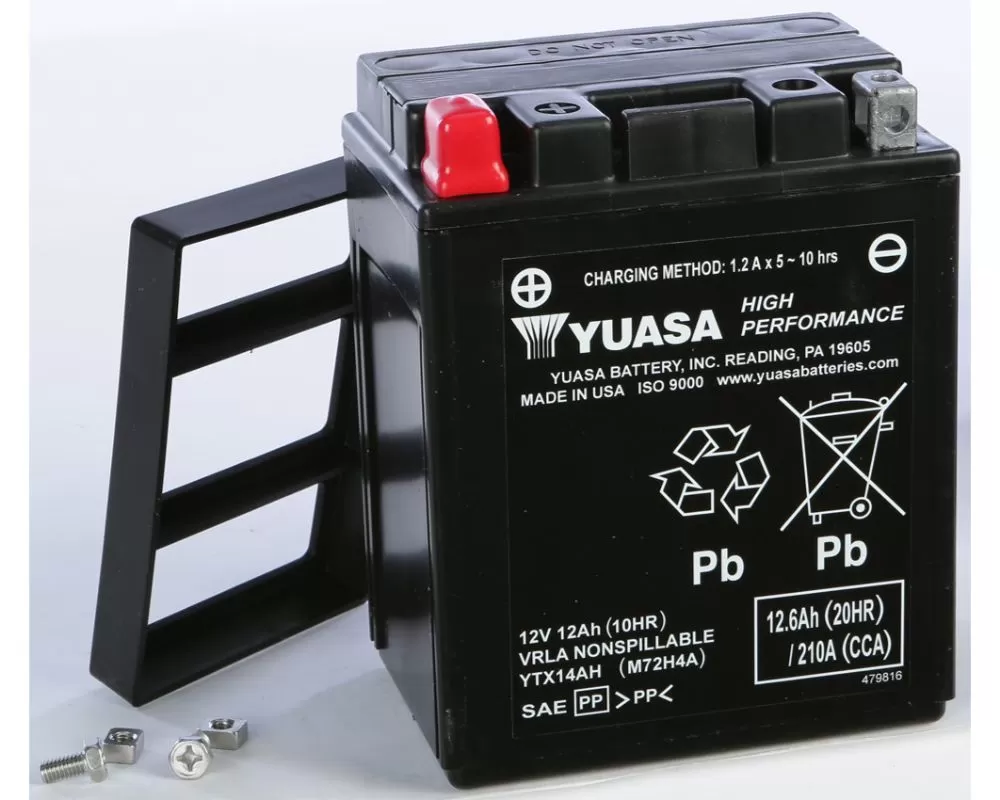 Yuasa Sealed Factory Activated YTX14AH Battery - YUAM72H4A