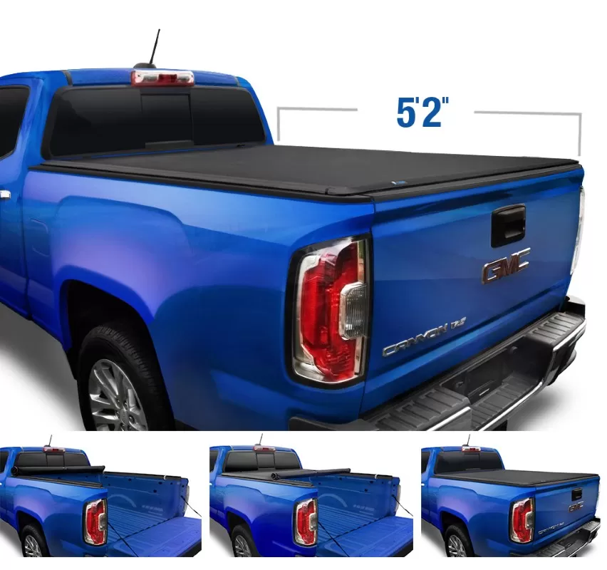 Tyger Auto T1 Soft Roll Up Truck Bed Tonneau Cover (5'2") Chevrolet Colorado | GMC Canyon 2015-2018 - TG-BC1C9012