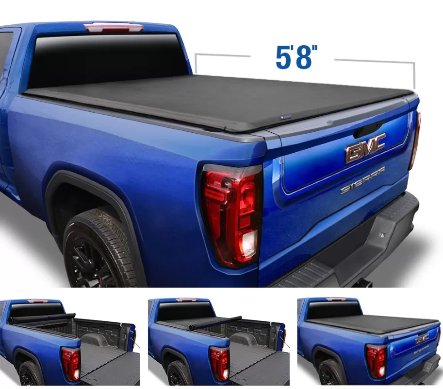 Tyger Auto T1 Soft Roll Up Truck Bed Tonneau Cover (5'8") Chevrolet Silverado | GMC Sierra 1500 2019-2020 - TG-BC1C9053