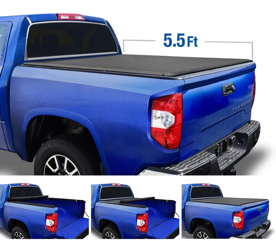 Tyger Auto T1 Soft Roll Up Truck Bed Tonneau Cover (5.5-Feet) Toyota Tundra 2014-2020 - TG-BC1T9041