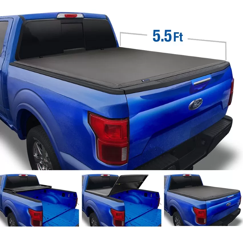 Tyger Auto T3 Soft Tri-Fold Truck Bed Tonneau Cover (5.5-Feet) Ford F-150 2015-2020 - TG-BC3F1041