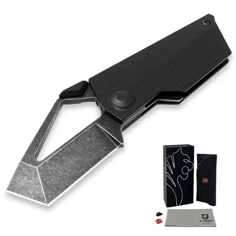 Tyger Auto K7 EDC Black Folding Pocket Knife - TG-KF9C2898