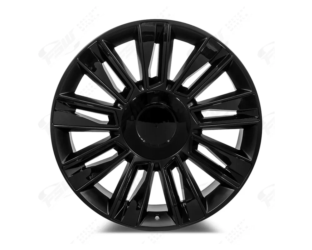 FSW Diamond Style - F006 Wheel 22x9 6x139.7 24mm Satin Black/Gloss Black Inserts - F006229077+24