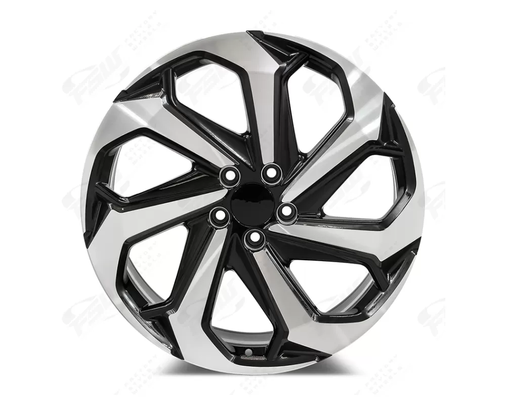 FSW LX Sport Style - F066 Wheel 17x7.5 5x114.3 55mm Machined Face/Black Outline - F066177565+55