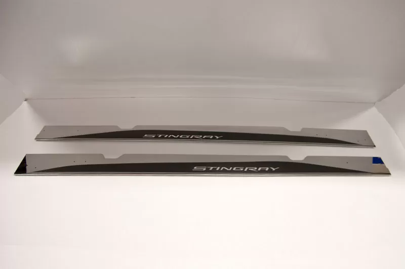 American Car Craft 2Pc Carbon Fiber Side Skirts w/Stingray Lettering Chevrolet Corvette Stingray C7 2014-2019 - ACC-052049