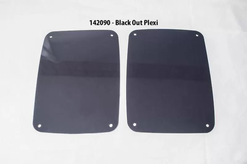 American Car Craft 2Pc Blackout Plexi Tail Light Covers Jeep Wrangler JK | JKU 2007-2018 - ACC-142090