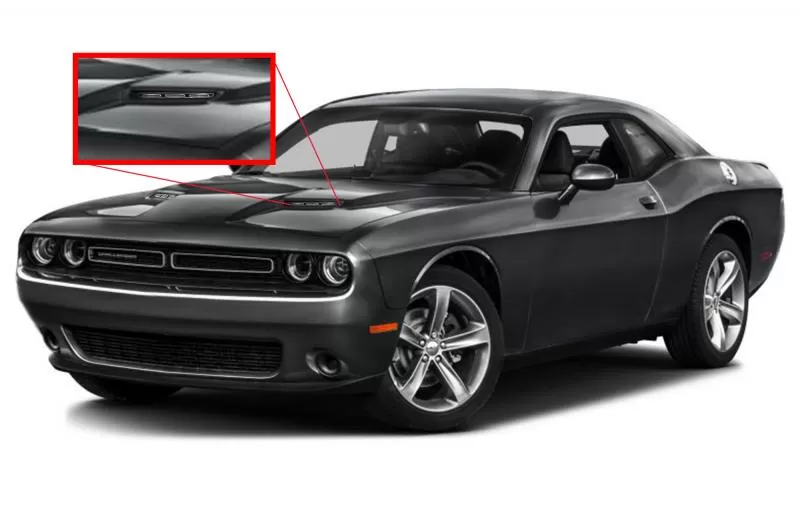American Car Craft Stock Overlay Stainless Steel Stock Hood Dodge Challenger SXT | R/T 2015-2019 - ACC-152056