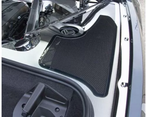 American Car Craft Brushed Finish Fender Covers w/Carbon Fiber Inserts Chevrolet C8 Corvette Stingray 2020-2024 - ACC-883012