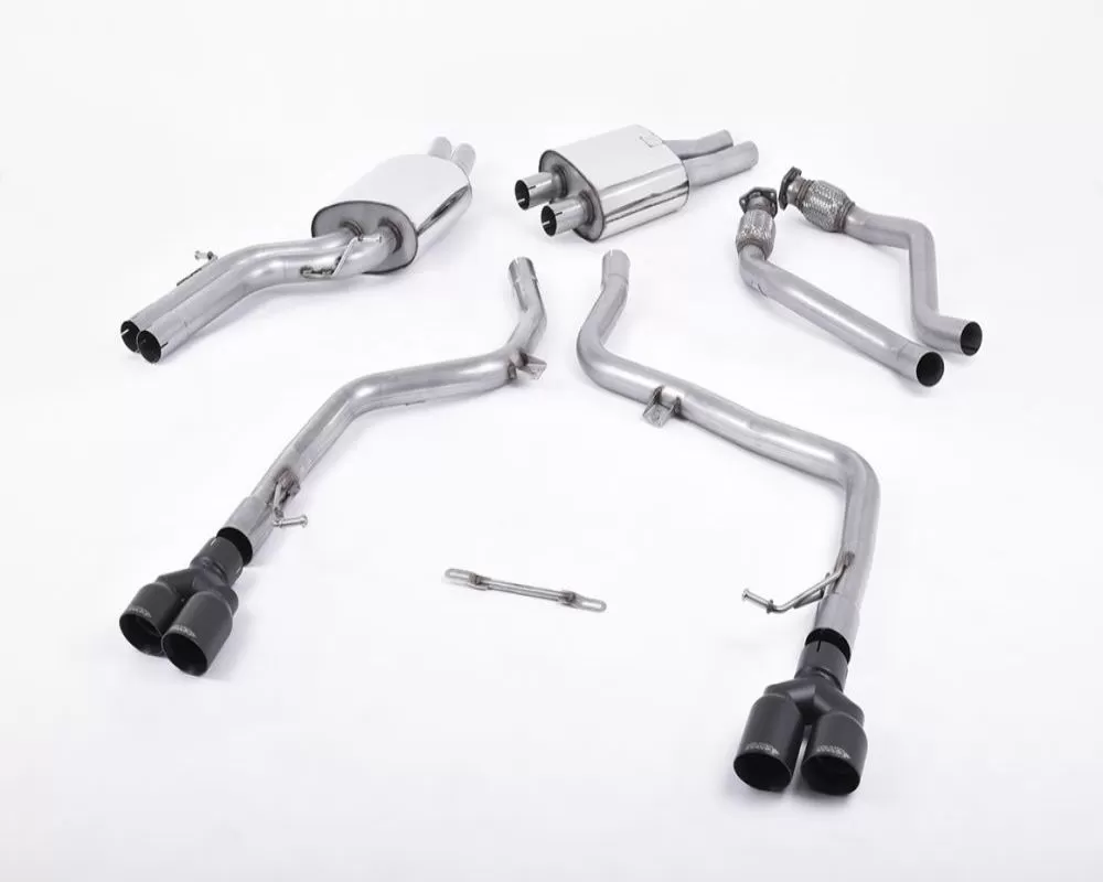 Milltek 2.37 inch Race Catback Exhaust System with Twin 80mm GT-80 Style Tips Audi S5 B8 Cabriolet 3.0TFSI Quattro S Tronic 2008-2016 - SSXAU265