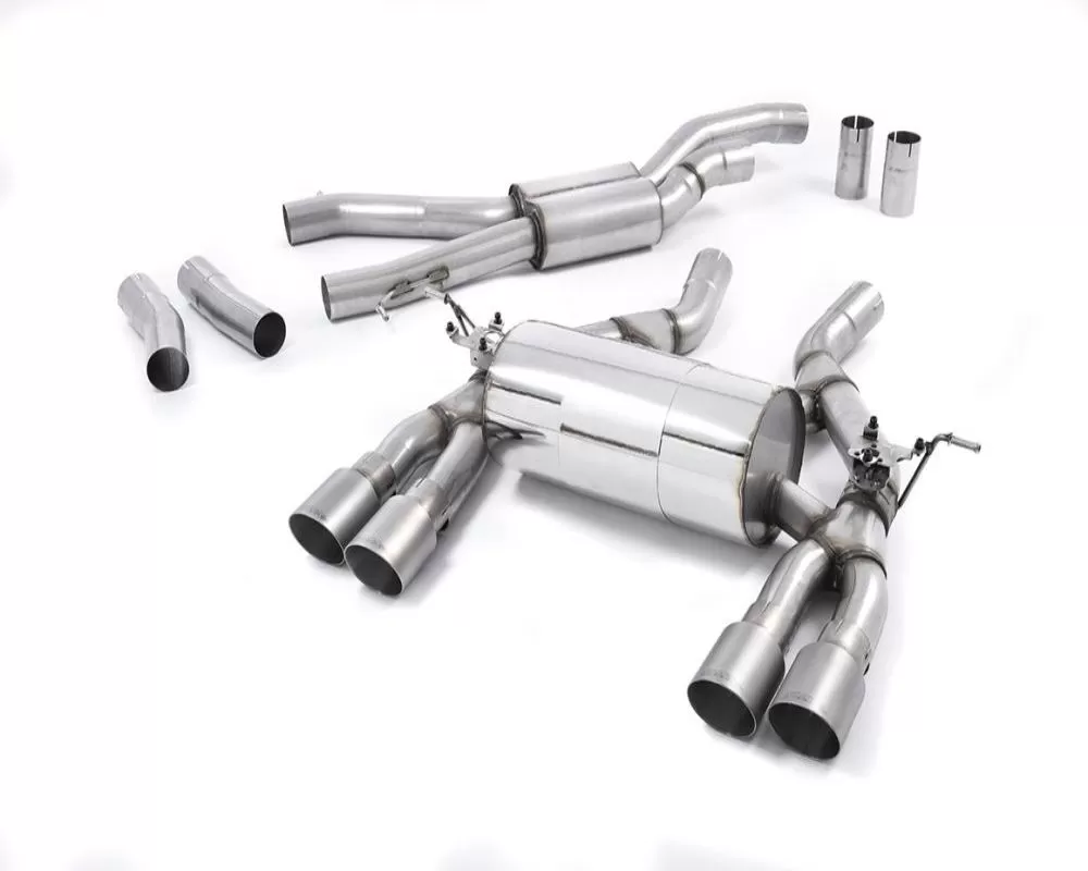 Milltek 2.76 inch Proposed E-Mark Catback Exhaust System with 90mm Polished GT90 Style Tips BMW M3 F80 2015-2019 - SSXBM992