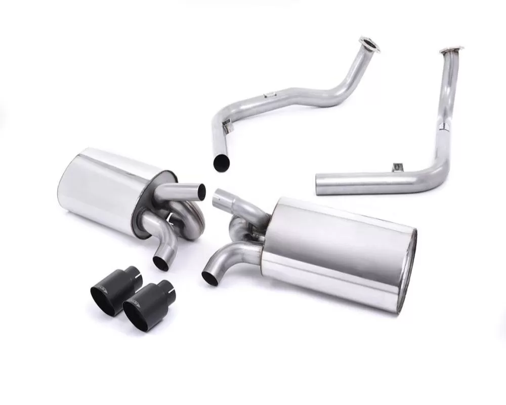 Milltek 2.13 inch Catback Exhaust System Excludes Rear Catalysts with Cerakote Black Twin 90mm Special Style Tips Porsche Boxster S 987 3.2L 2005-2008 - SSXPO121