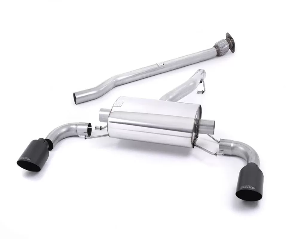 Milltek 2.50 inch Secondary Catback Exhaust System Non Resonated with Brushed Titanium Dual GT115 Style Tips Scion FRS 2.0L 2013-2015 - SSXSB034
