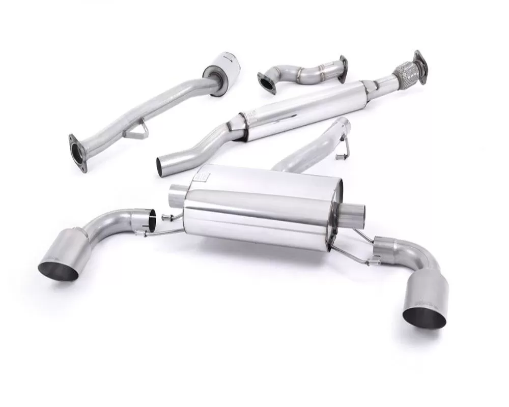 Milltek 2.50 inch Primary Catback Exhaust System Resonated with Burnt Titanium Dual GT115 Style Tips Scion FRS 2.0L 2013-2015 - SSXSB040