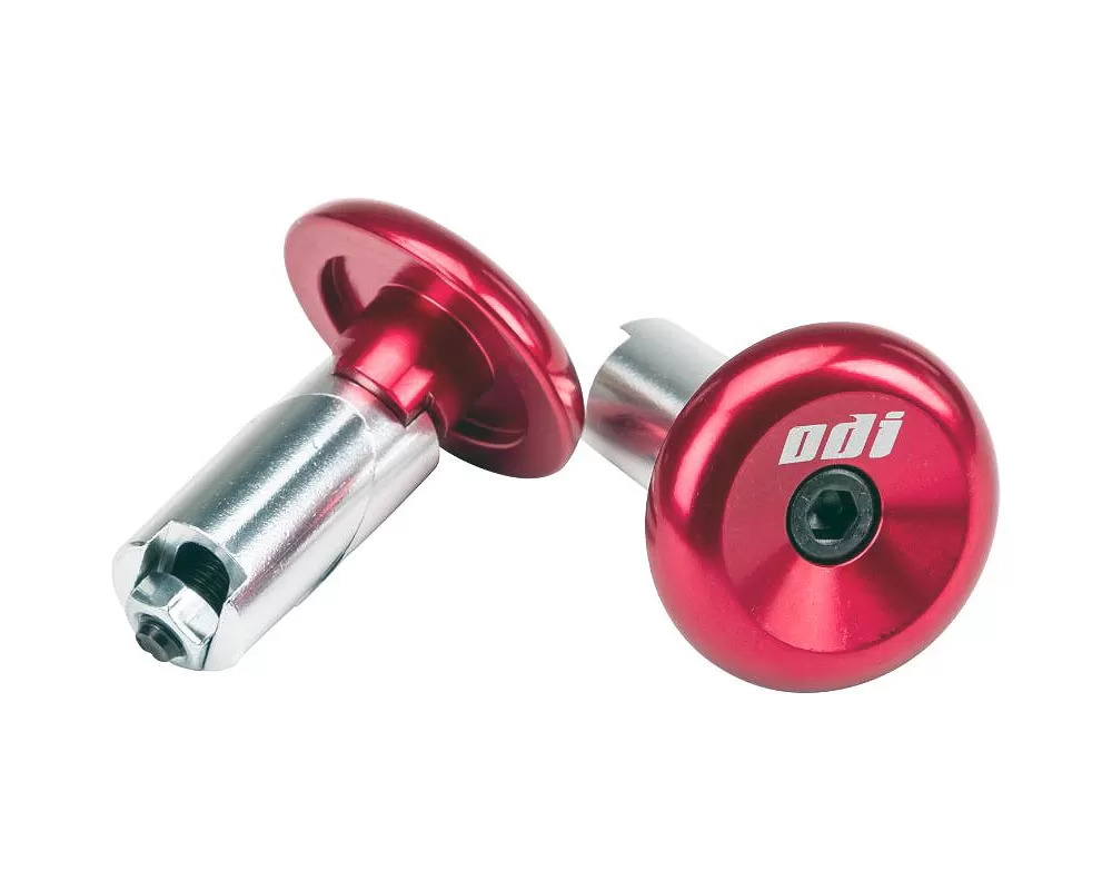 ODI Aluminum Bar End Plugs Red - F71APR