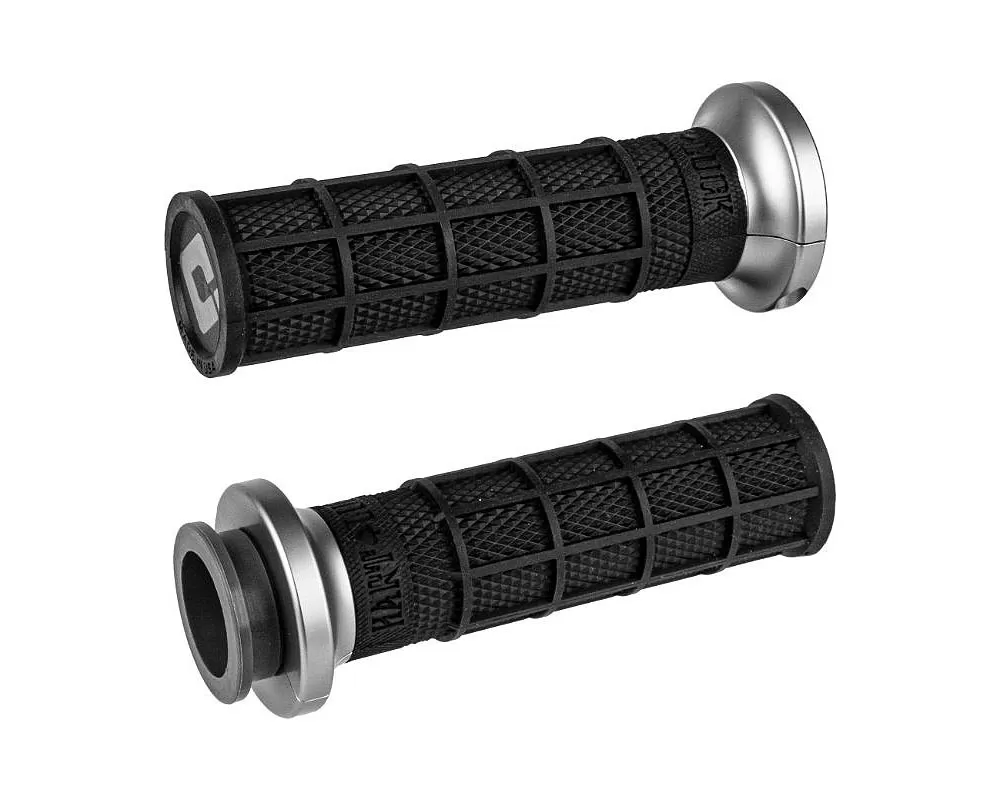 ODI Lock On Waffle Style Grips Blk | Graphite For Cable Thrttle - V31HCW-BH-H