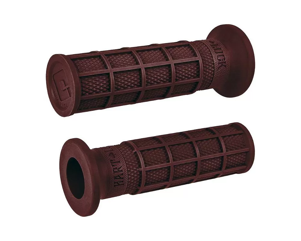 ODI Single Ply Waffle Grips Vtwin Dark Red - V02FWDR