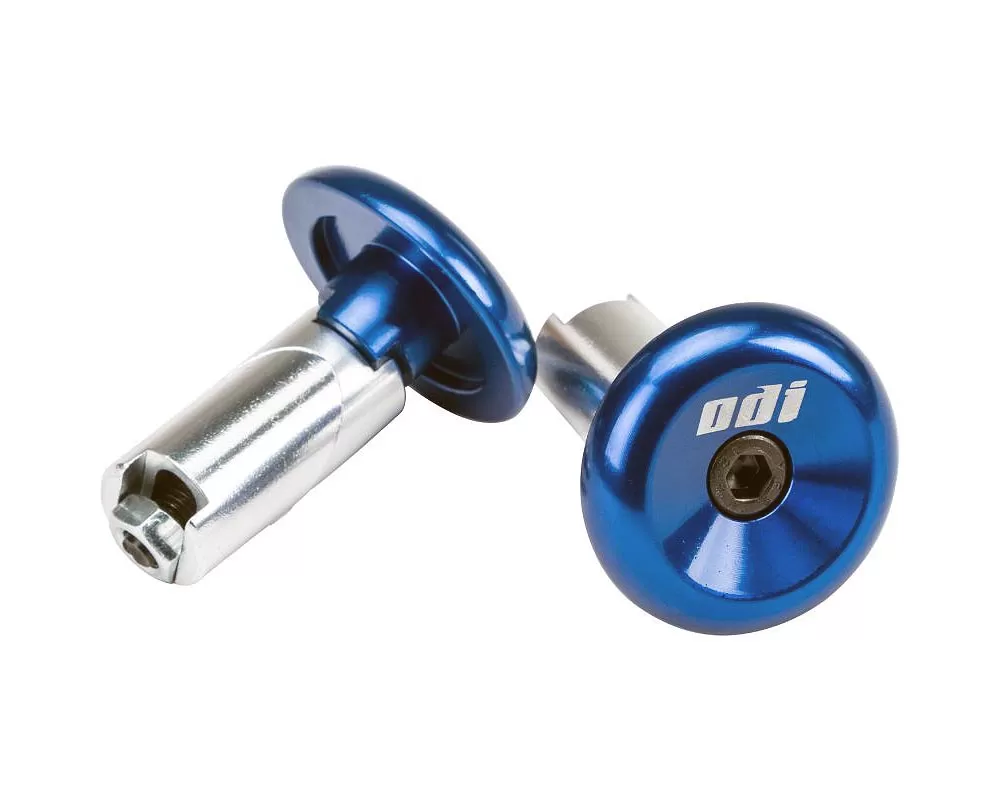 ODI Aluminum Bar End Plugs Blue - F71APU