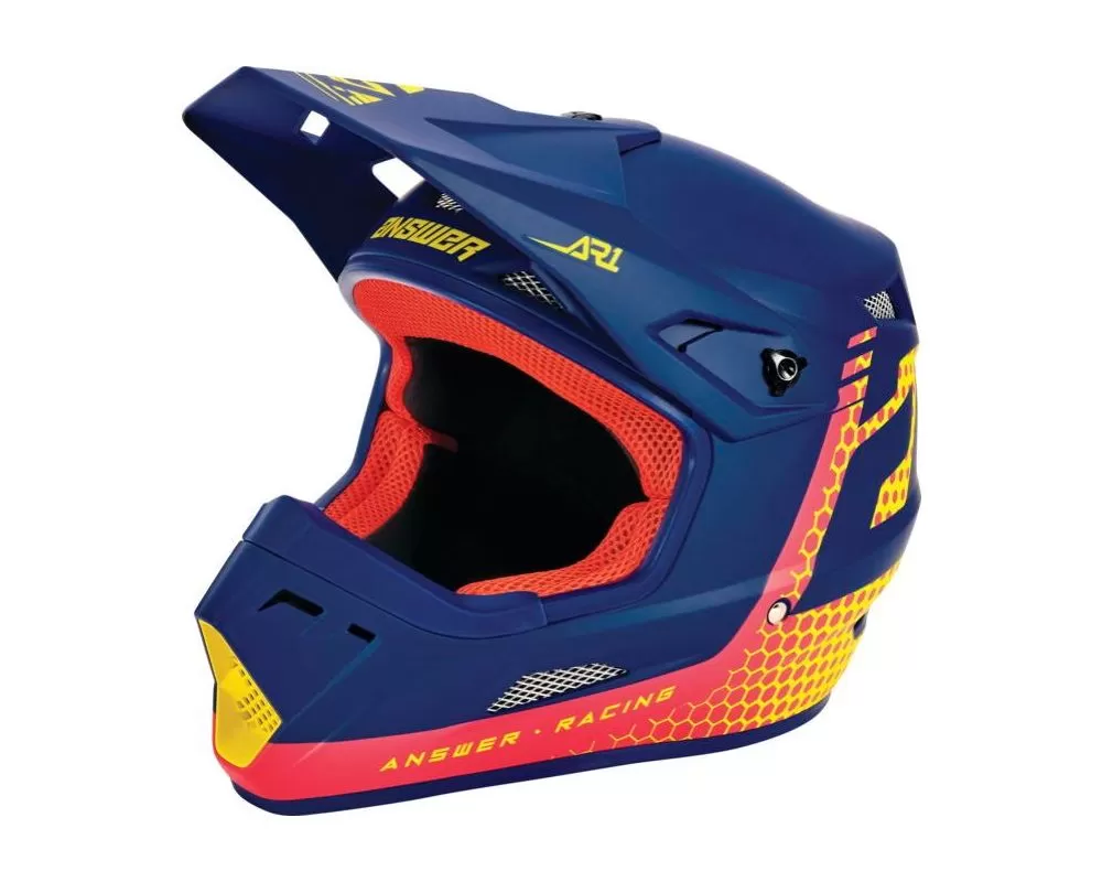 Answer Racing AR1 Charge Helmet - Air Pink/Pro Yellow/Midnight - 0411-0629-1952