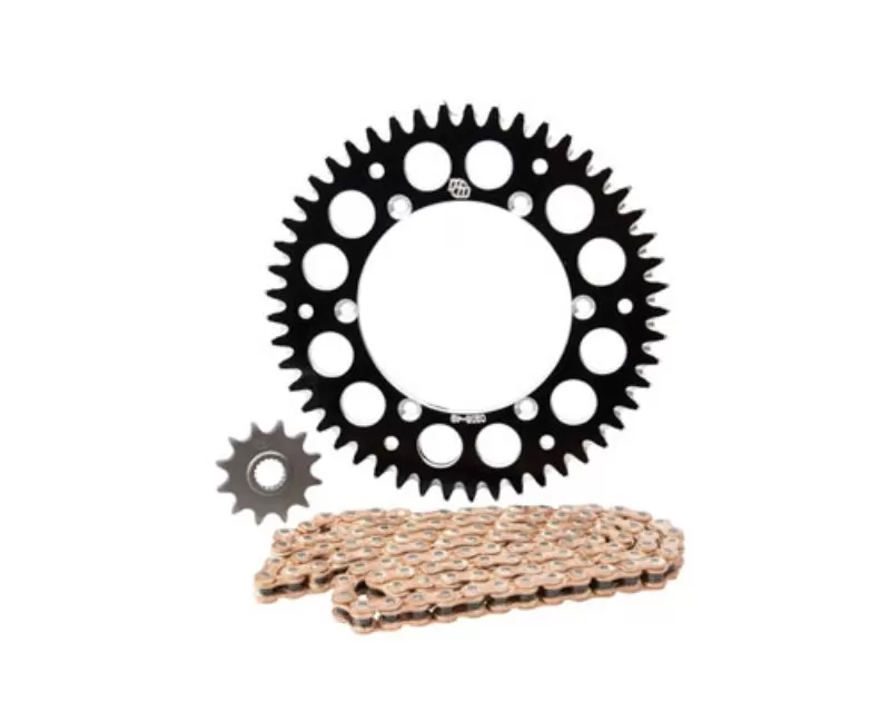 Primary Drive Alloy Kit & Gold Plated MX Race Chain Rear Sprocket - 1878850011